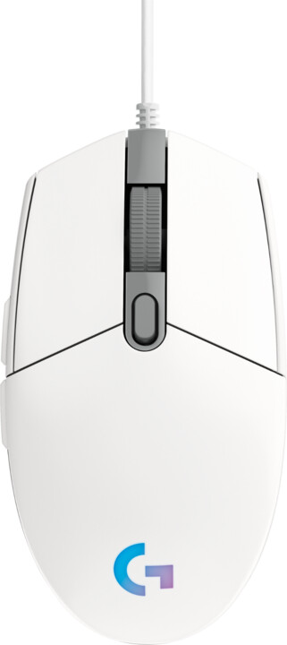 Maus Logitech G102 Lightsync, i bardhë