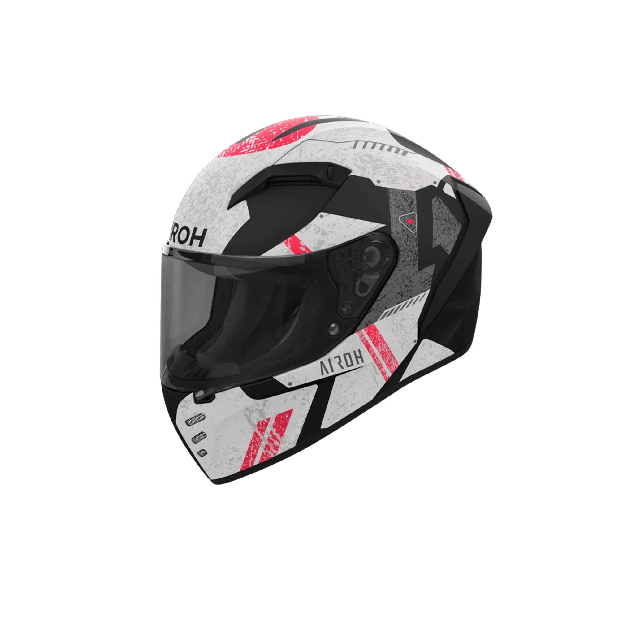 Helmeta integrale Airoh Connor Omega, ECE 22.06, matt black light grey red, XL