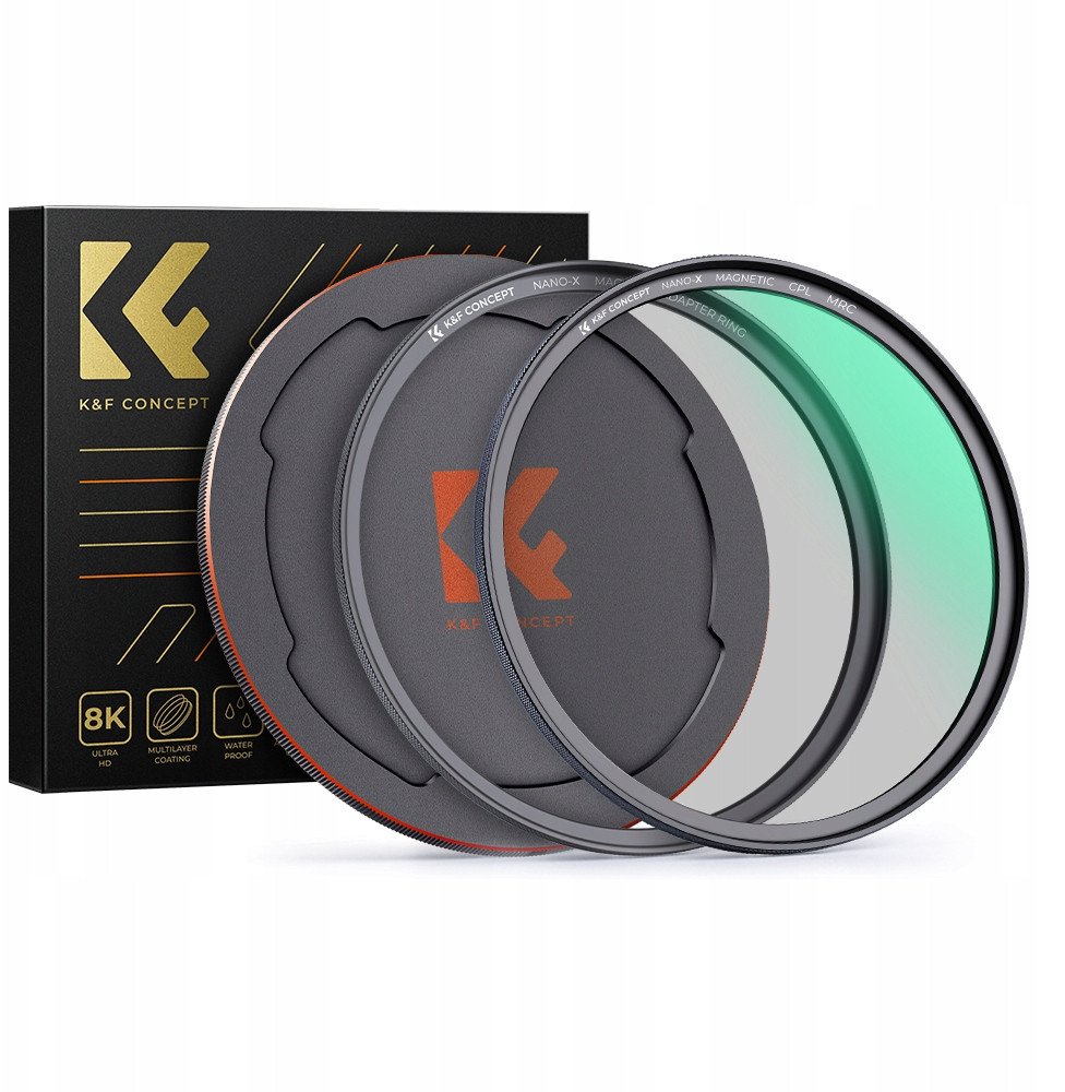 Filtër magnetik CPL K&amp;F Concept Nano X, 52mm, rezistent ndaj ujit, i zi