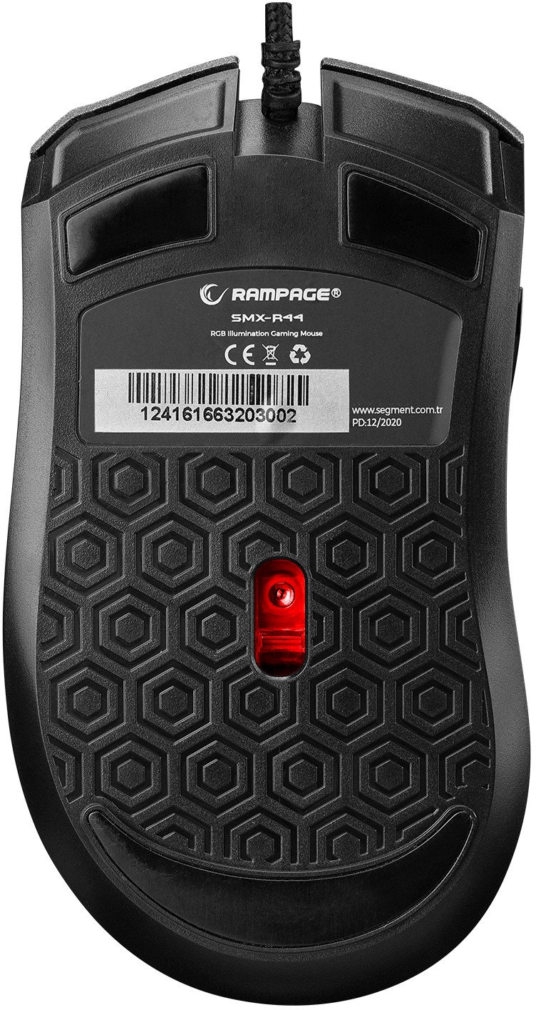Mouse gaming Rampage SMX-R44 V2, RGB, me kabllo, i zi