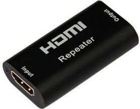 Techly HDMI 2.0 4K Репитер, Црн