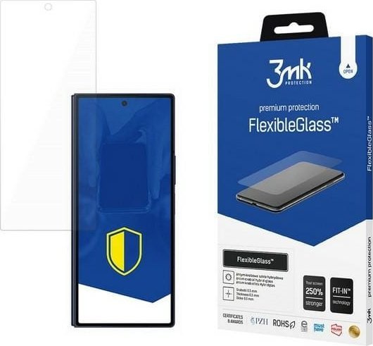 Xham mbrojtës 3MK FlexibleGlass për Samsung Galaxy Z Fold6 front, 0.3mm, 7H, transparent