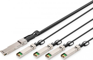Кабел мрежен Дигитус 40G QSFP+ во 4x SFP+, 3 m, црн
