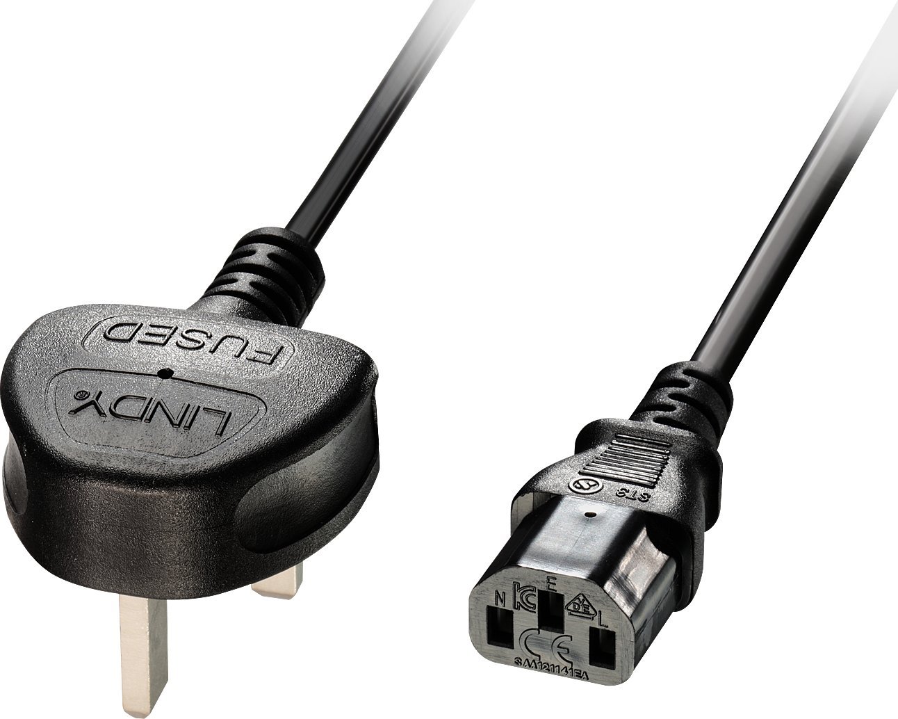 Kabllo rryme Lindy IEC C13, 3m, e zezë