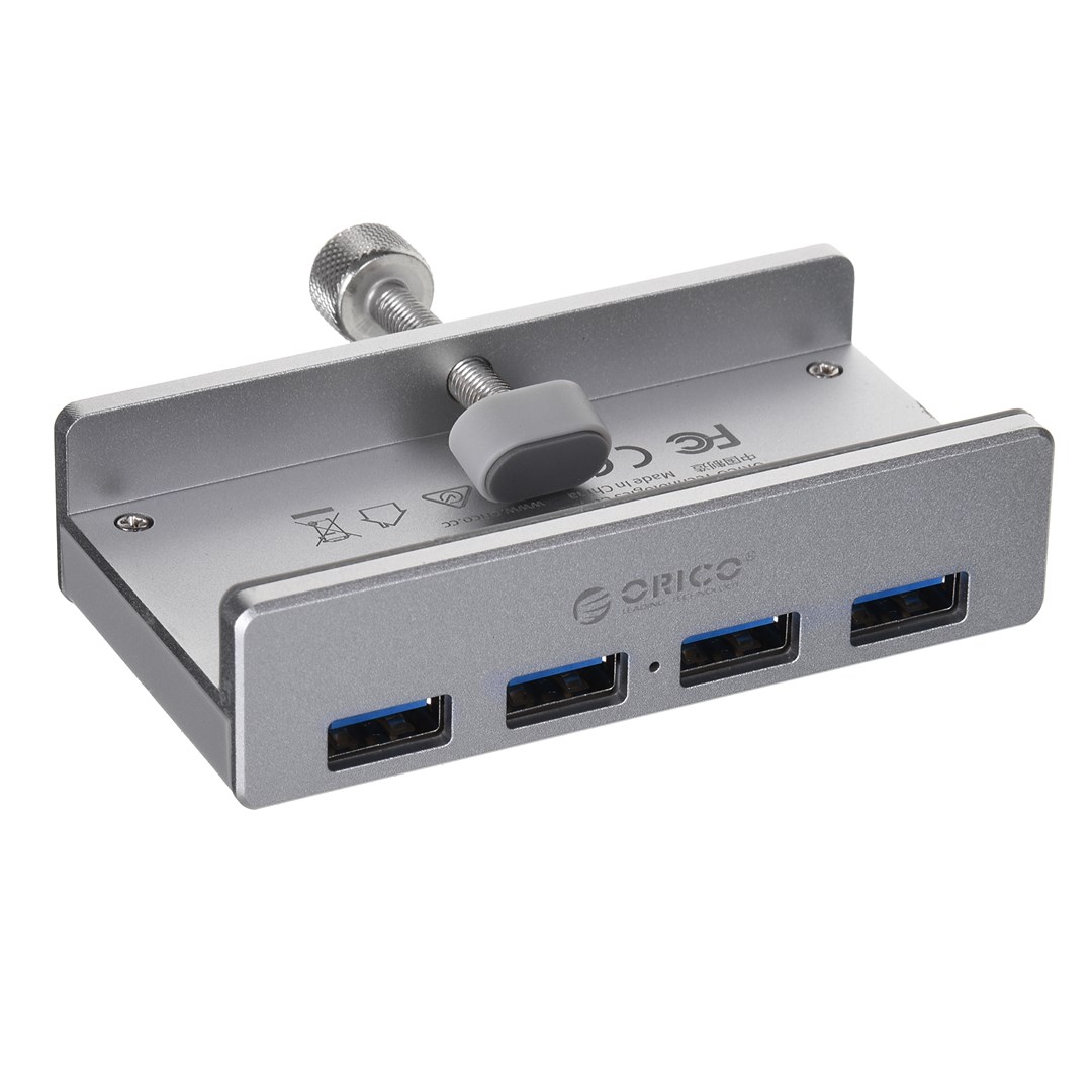 USB Hub Orico MH4PU-P-SV, 4x USB 3.0, i argjendtë
