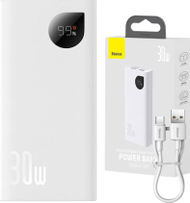 Powerbank Baseus Adaman2, 10000mAh, 30W, e bardhë