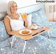 Tavolinë anësore e palosshme InnovaGoods, multifunksionale, portative, e bardhë