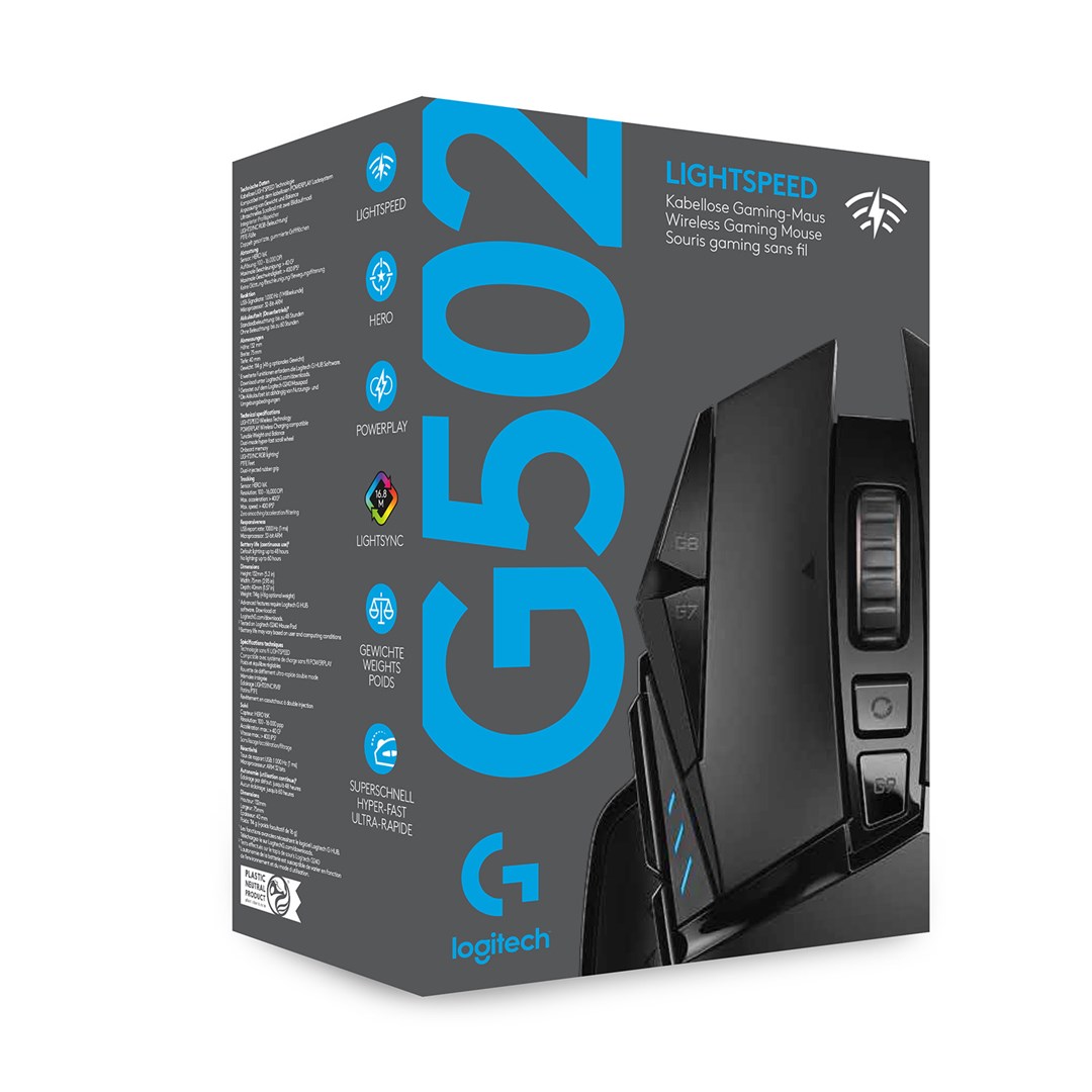 Maus Logitech G G502 LIGHTSPEED, wireless, i zi