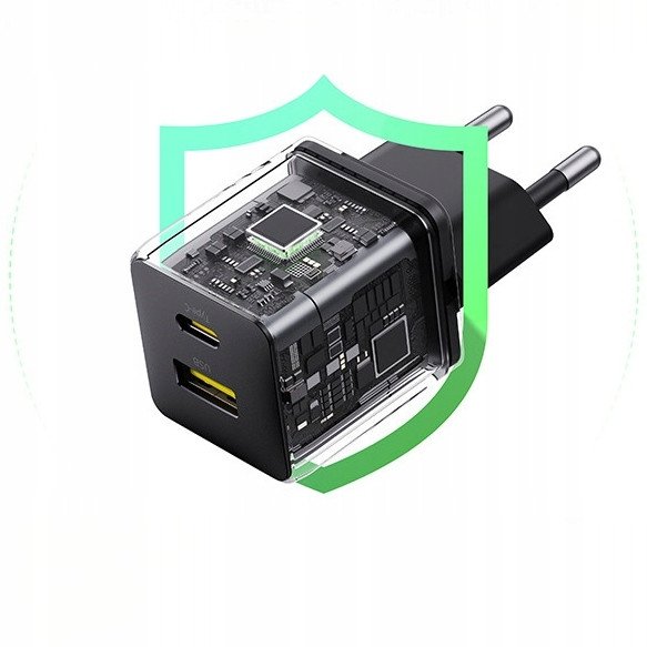 Полнач за автомобил Baseus Palm, USB и USB C, 20W, црн