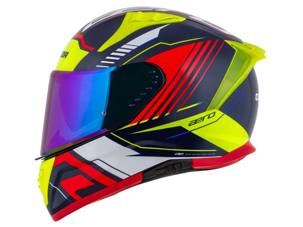 Helmë integrale Cassida Aero Drome, polikarbonat, vizor i dyfishtë, e zezë