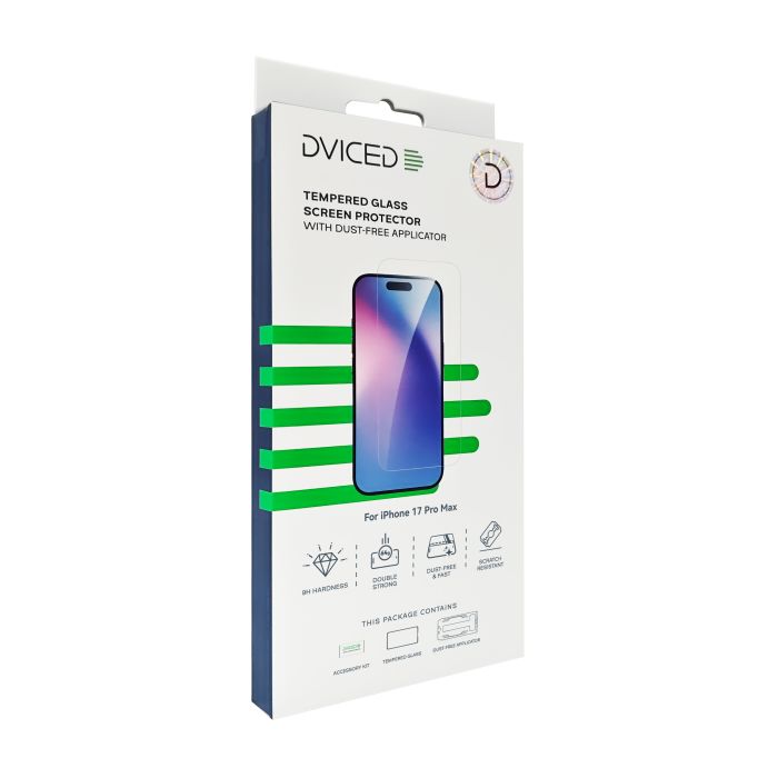 Dviced Tempered Glass Screen Protector For iPhone 17 Pro Max With Dust-Free Applicator