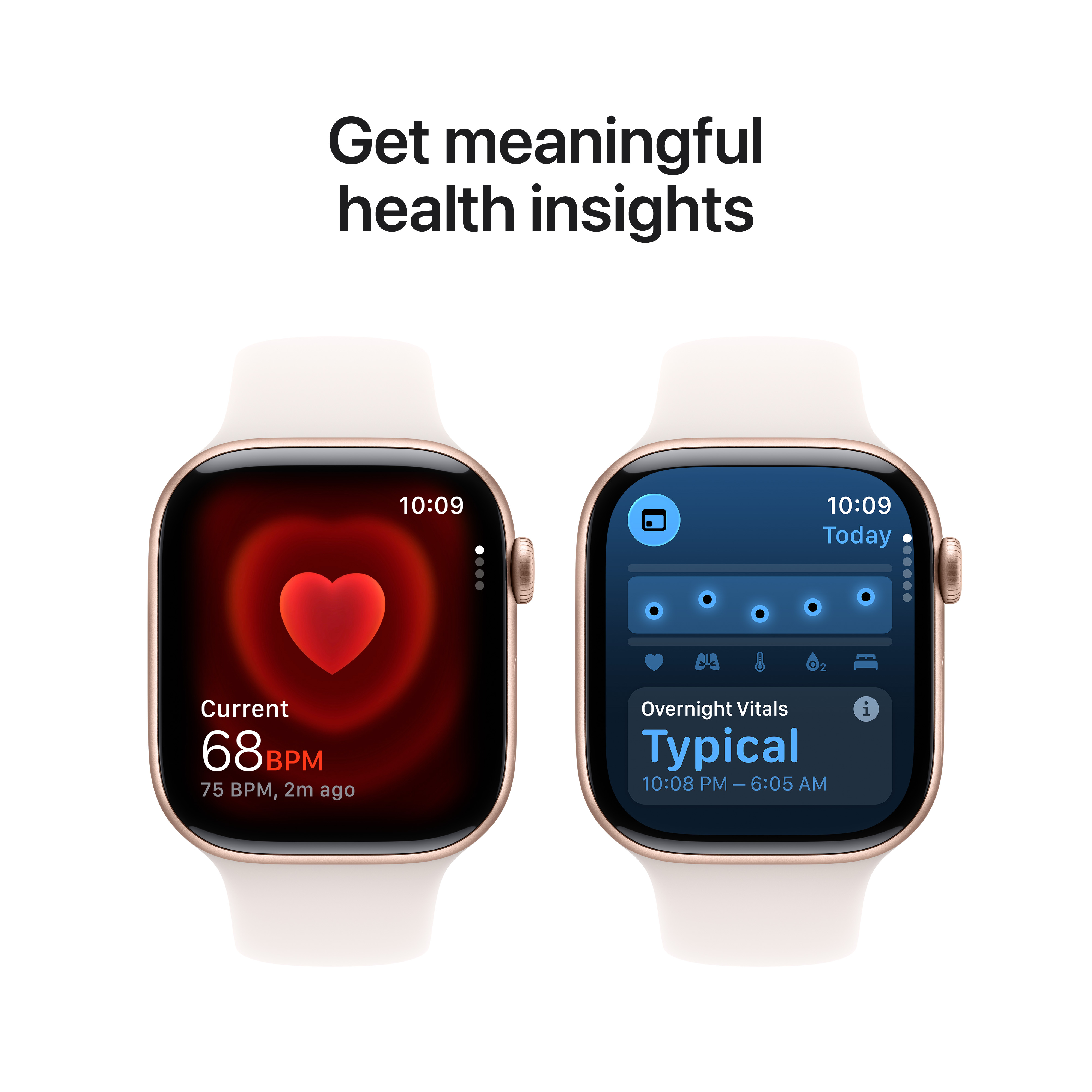 Apple Watch S11 GPS 42mm Rose Gold Aluminium Case with Light Blush Sport Band, S/M