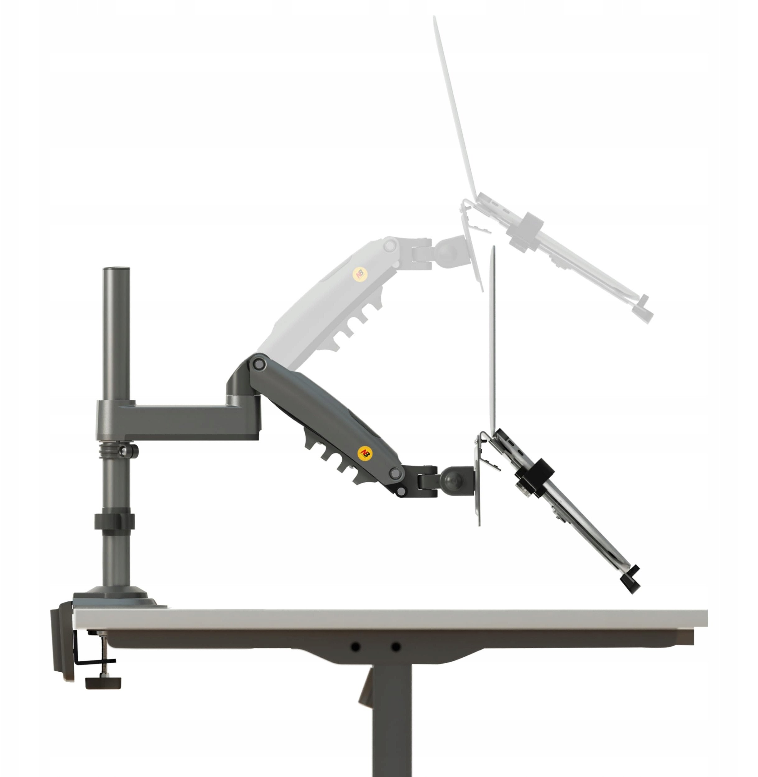 Mbajtëse tavoline për monitor dhe laptop NB H100 FP, rregullim 3D, deri 30" monitor 17" laptop, grafit