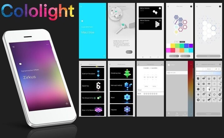 Sistem ndriçimi modular Cololight Plus, Wi-Fi - bazë me 3 blloqe - HomeKit Version