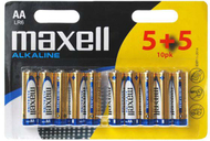 Bateri alkaline Maxell AA R6, paketim 10 copë