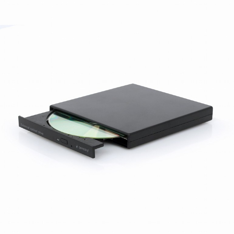 Disk optik i jashtëm Gembird DVD-USB-04, USB 2.0, 24x CD, 8x DVD, i zi