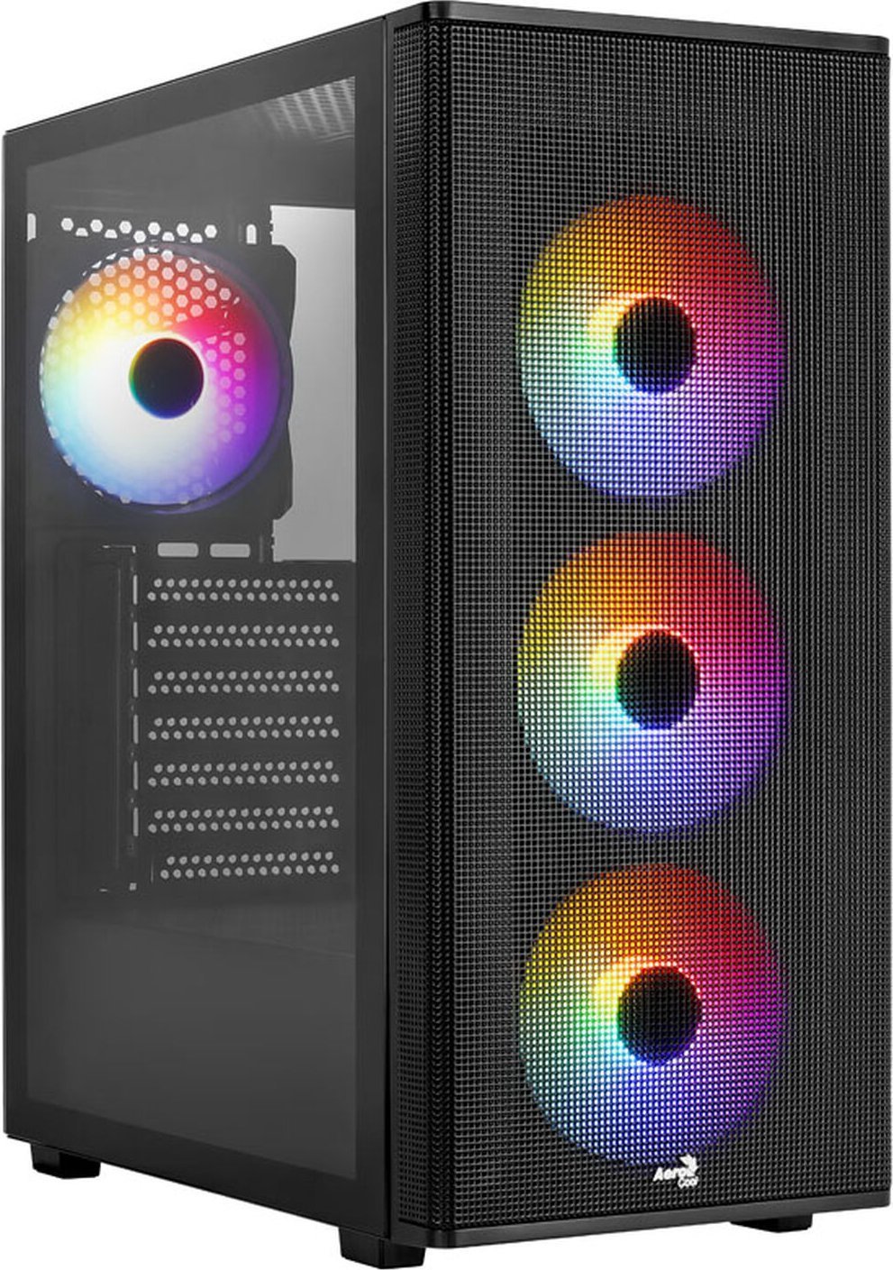 Kasa kompjuteri Aerocool Designer G BK v1, MIDI Tower, FRGB, xham i temperuar, e zezë