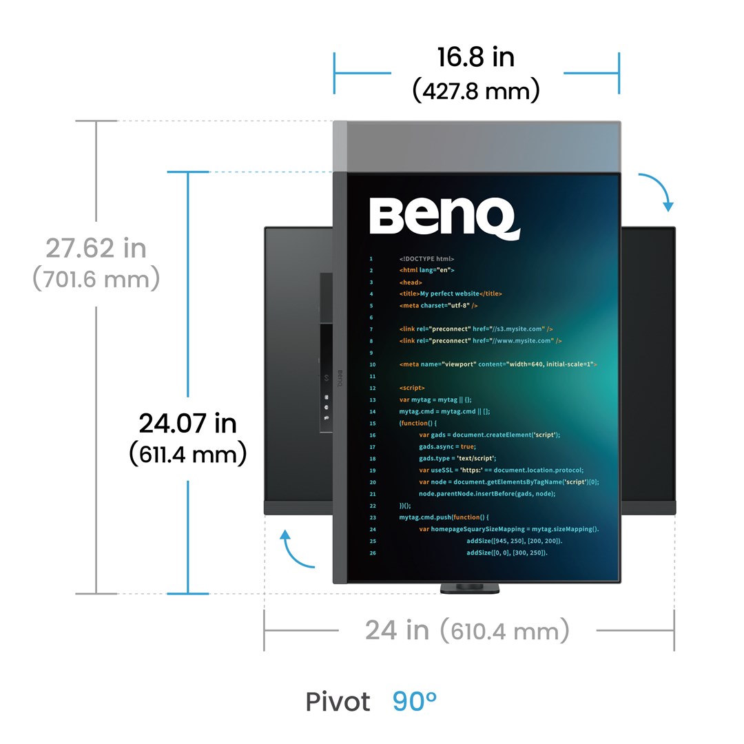 Монитор BenQ RD280UA, 28.2\", 60Hz, црн