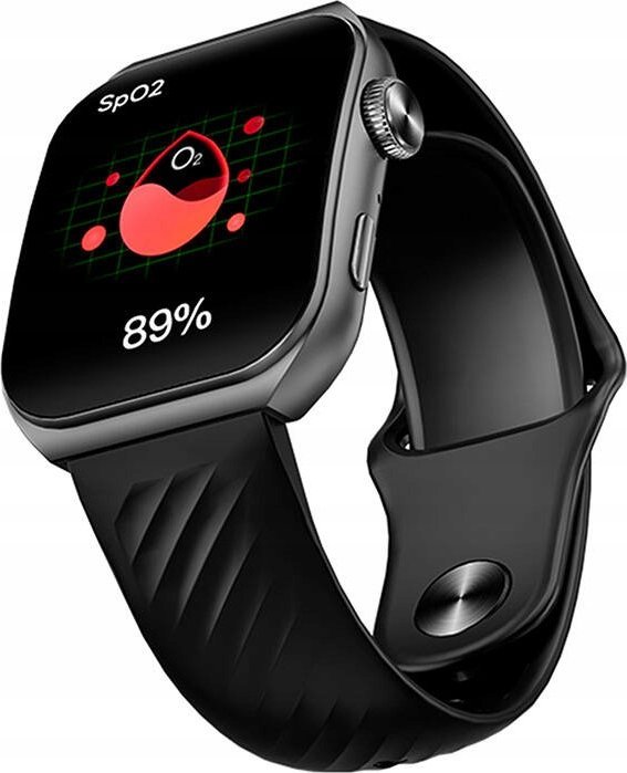 Ora inteligjente QCY GS2 S5, ekran 1.96" AMOLED, IPX7, e zezë