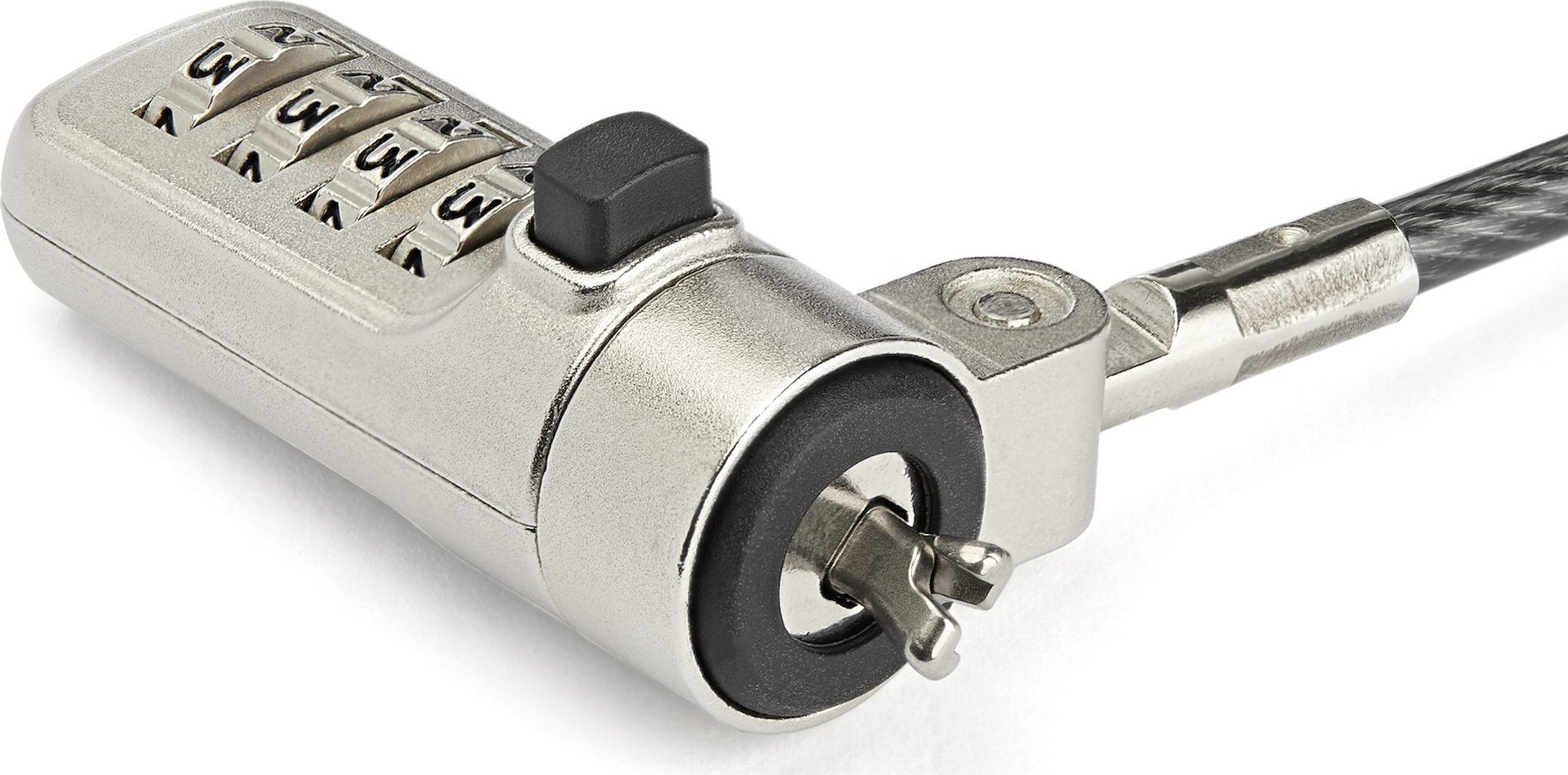 Kabëll sigurie për laptop StarTech, 2m, kombinim 4 shifror, e zezë