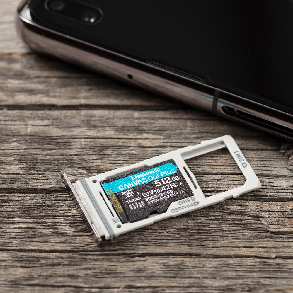 Kartë e memories Kingston Canvas Go Plus, MicroSD, 512 GB, Class 10 + përshtatës SD