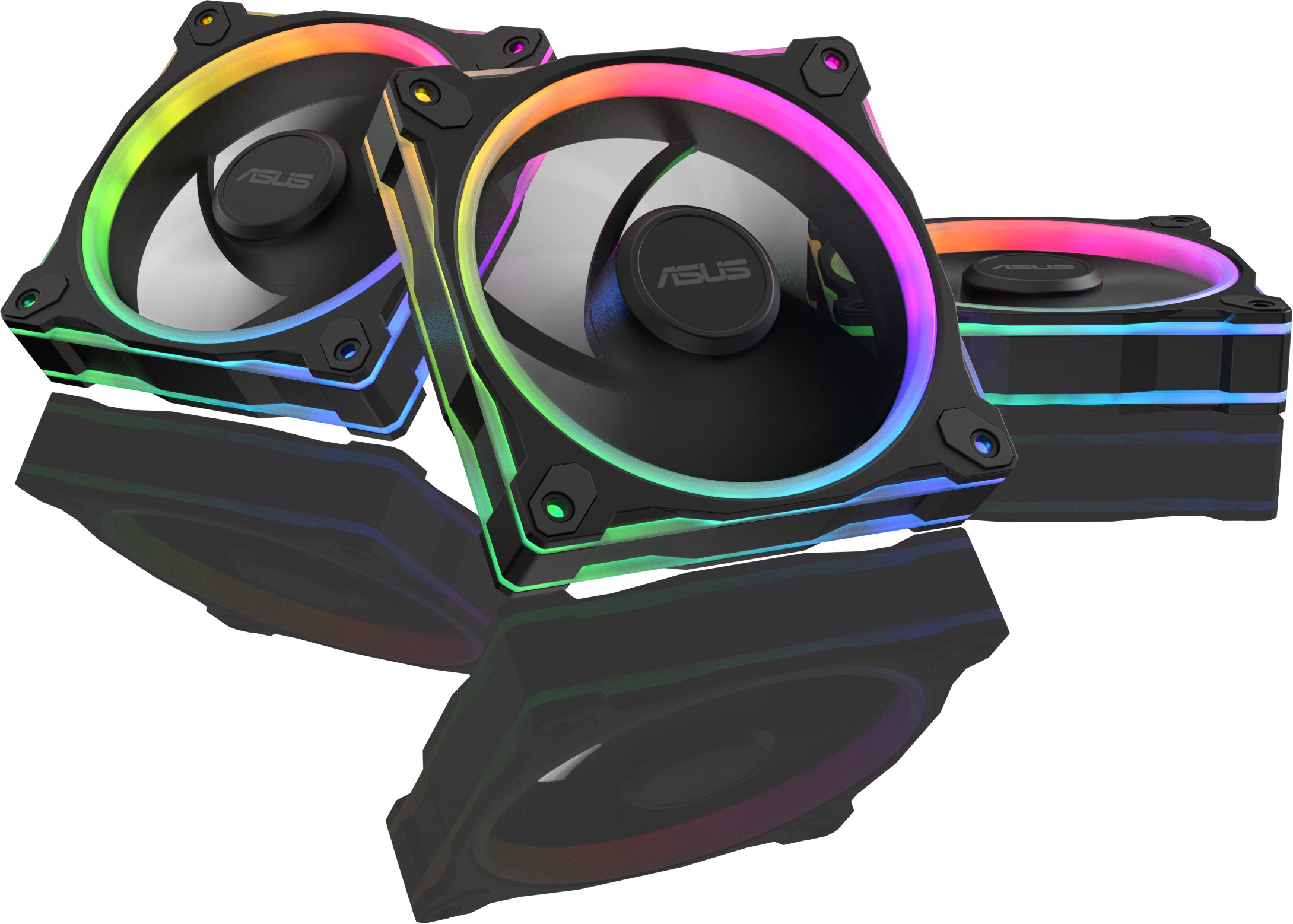 Set ventilatorësh ASUS Prime MR120, 120mm, ARGB, i zi