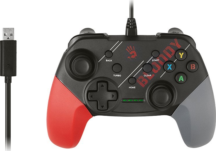 Gamepad A4tech Bloody GP30GP30 BKRD, për PC dhe Nintendo Switch, me kabllo, i zi kuqe