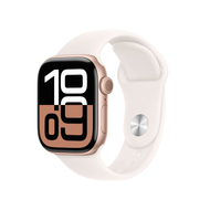Apple Watch Series 10 GPS, 42mm, Rose Gold Aluminum Case with Light Blush Sport Band, S/M Apple Watch Series 10 GPS, 42mm, Rose Gold Aluminum Case with Light Blush Sport Band, S/M