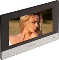 Panel i brendshëm IP Hikvision DS-KH6320-TE1, ekran me prekje, për video interfon, i bardhë