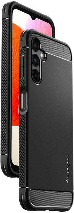 Mbrojtëse Spigen Rugged Armor për Samsung Galaxy A14 4G, e zezë
