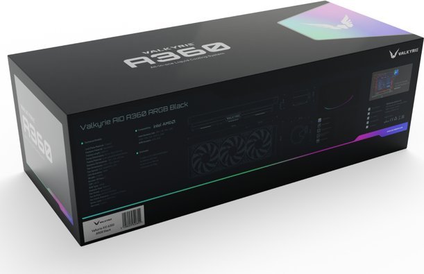Ftohës uji për procesor Valkyrie A360, 36 cm, ARGB, i zi