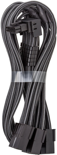 Kабел продолжувач за графичка картичка CableMod Pro ModMesh 90° 12V-2x6, 3x 8-pin PCIe, 45cm, јаглерод