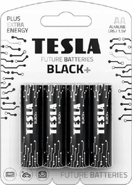 Bateri alkaline Tesla BLACK+ R6 AA, 1.5V, paketim 4 copë