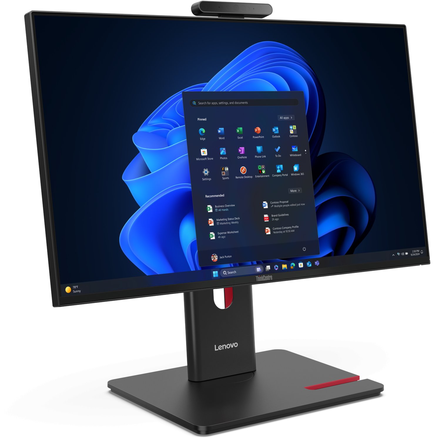 Компјутер All in One Lenovo ThinkCentre M70a G6, 23.8" FHD, Intel Core Ultra 5, 16GB RAM, 512GB SSD