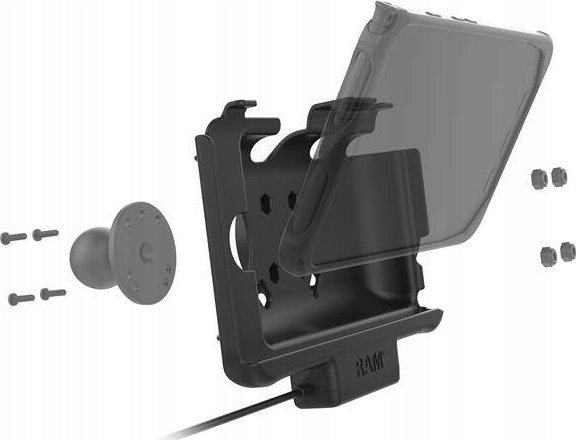 Активен држач за таблет RAM Mounts RAM HOL SAM60CPU, за Samsung Tab Active5 Tab Active3 Tab Active2, со полнење GDS pogo, црна