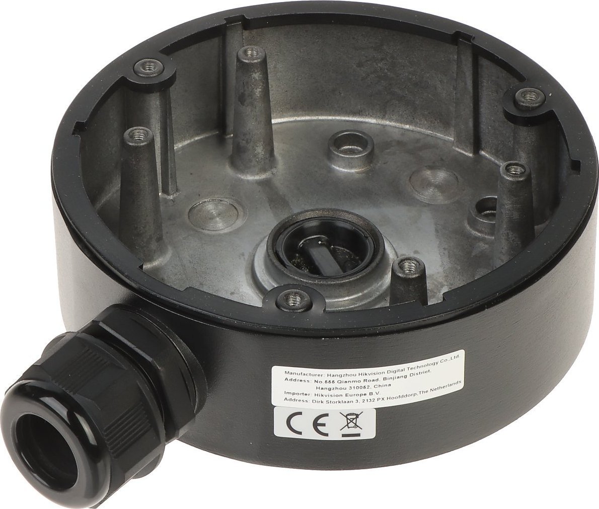 Mbajtëse tavani për kamera dome Hikvision DS-1280ZJ-DM21, aliazh alumini, e zezë