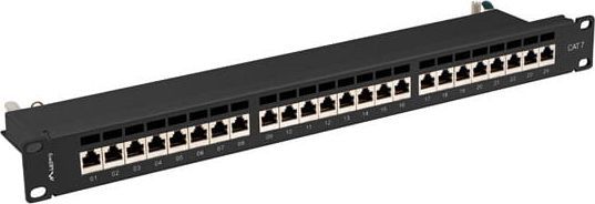 Patch panel Lanberg 1U, 19", 24x RJ-45, Cat.7, i zi