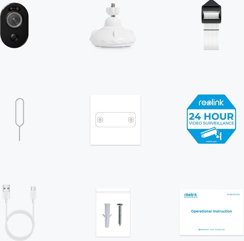 Kamerë IP Reolink Argus Series B350, 4K 8MP, Wi‑Fi, e bardhë