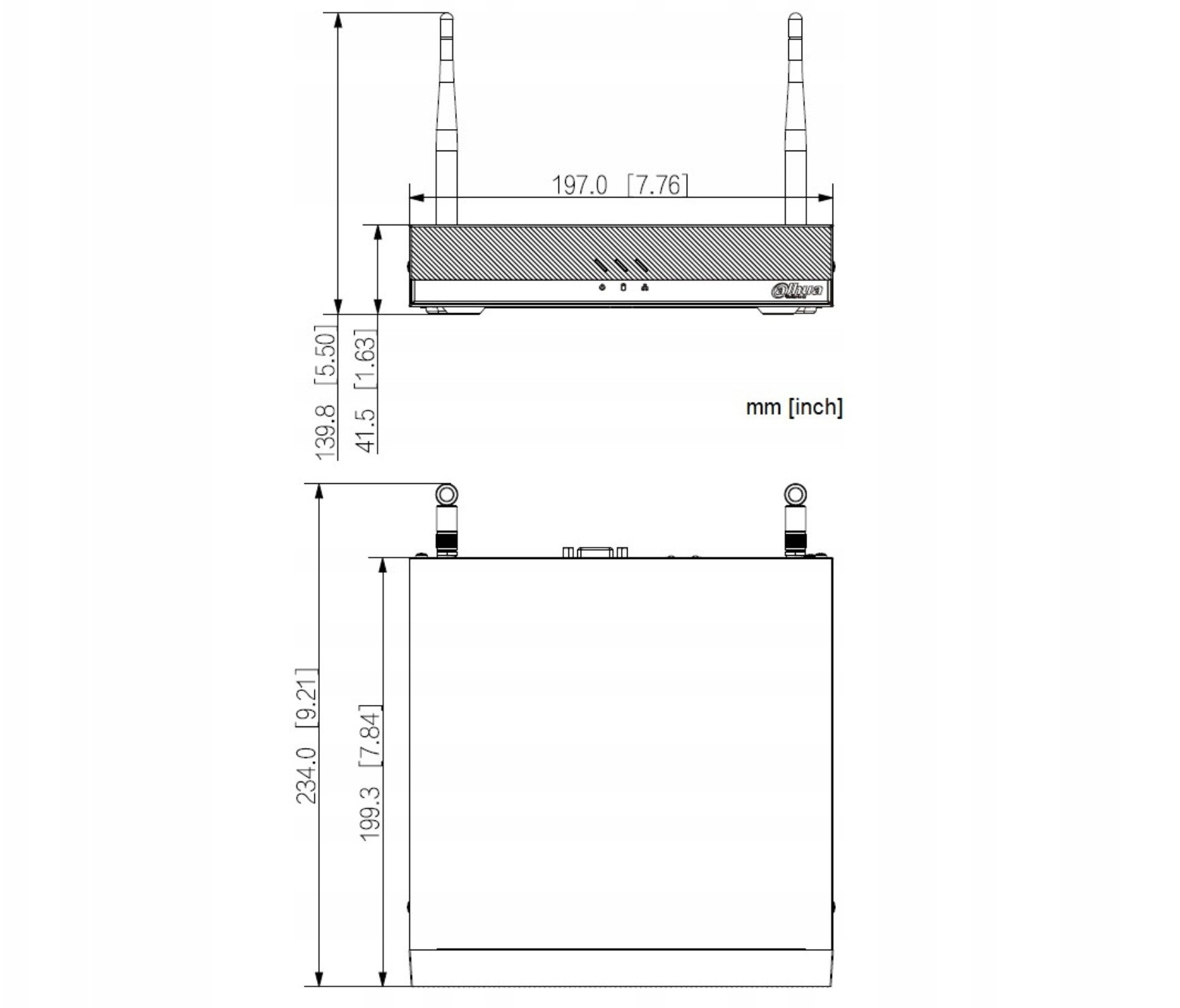 Regjistrues WiFi Dahua, DVR NVR, HDMI VGA, i zi