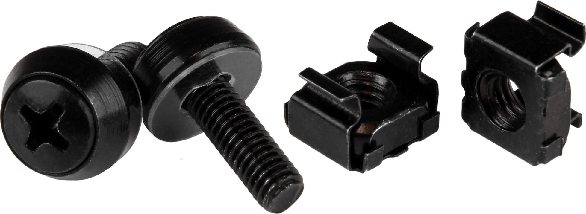 Set vida dhe matica rack StarTech.com, 50 copë, 10-32, me washer, të zeza