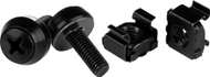Set vida dhe matica rack StarTech.com, 50 copë, 10-32, me washer, të zeza
