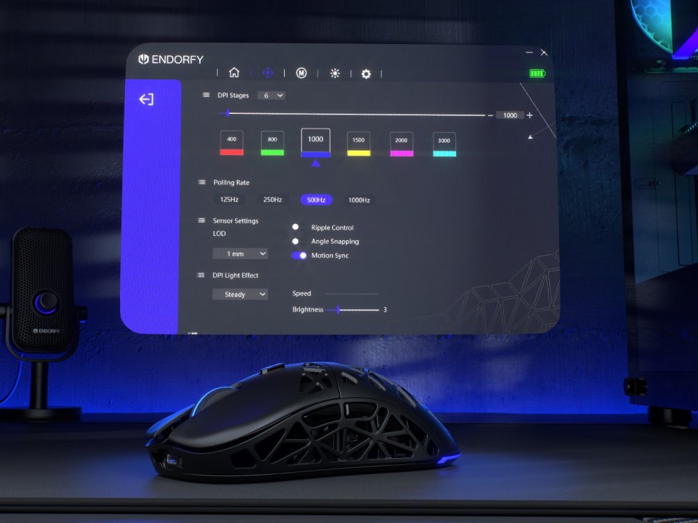 Maus pa tel Endorfy LIV (EY6A018), i zi