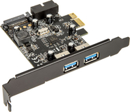 Kontrollues SilverStone PCIe 2.0 x1 - 2x USB 3.0 + 20pin USB 3.0 (SST-EC04-E)