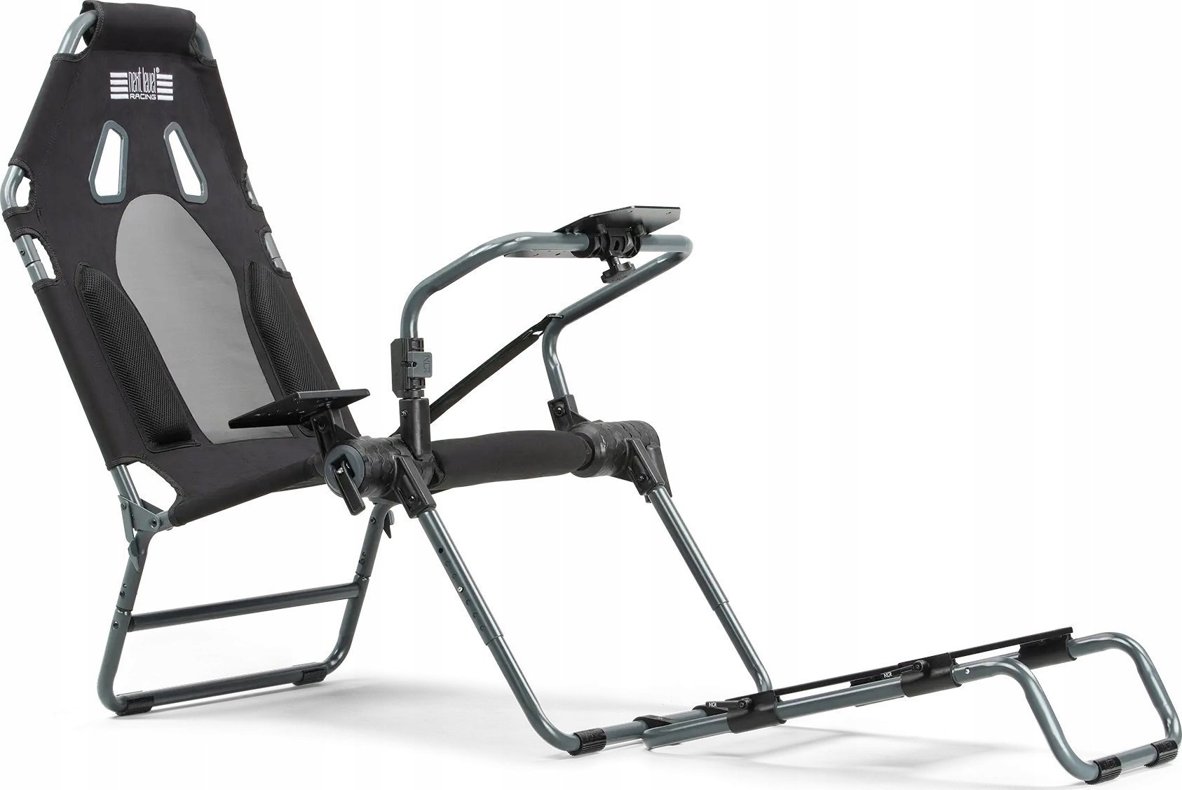 Кокпит за гараж Next Level Racing GT Lite, склоплив, за симулации на трки, сив