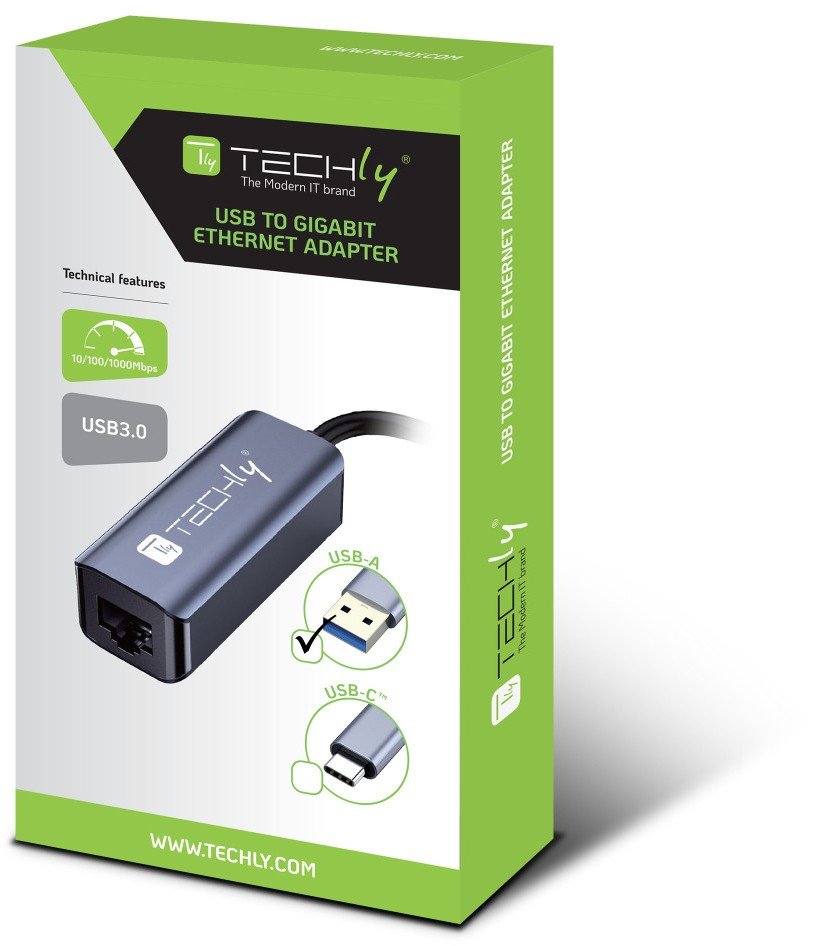 Докинг станица со USB хаб Techly IDATA USB ETGIGA AA, USB A, RJ45 Gigabit, црна
