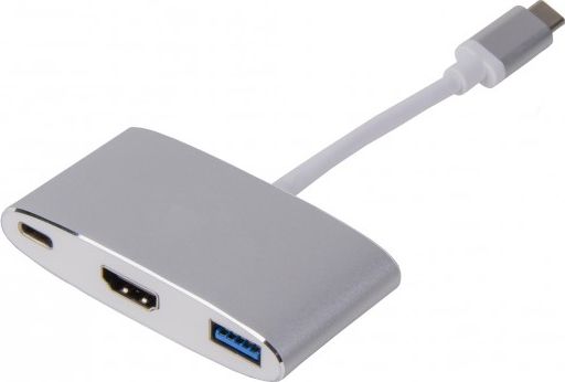 Adapter USB C LMP USBC HDMI 4K, HDMI 4K, USB 3.0, gri
