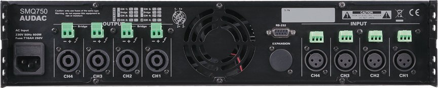 Засилувач на моќност Audac SMQ750, 4 канали, 4 x 750W