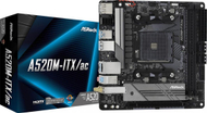Pllakë amë ASRock A520M-ITX/AC, AMD A520, Socket AM4, 2 slota, Bluetooth / Wi-Fi 5, Mini ITX