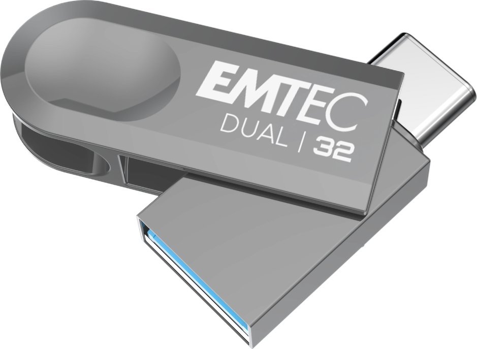 USB flash Emtec D280 Dual, 32GB, USB 3.2, USB C, i zi