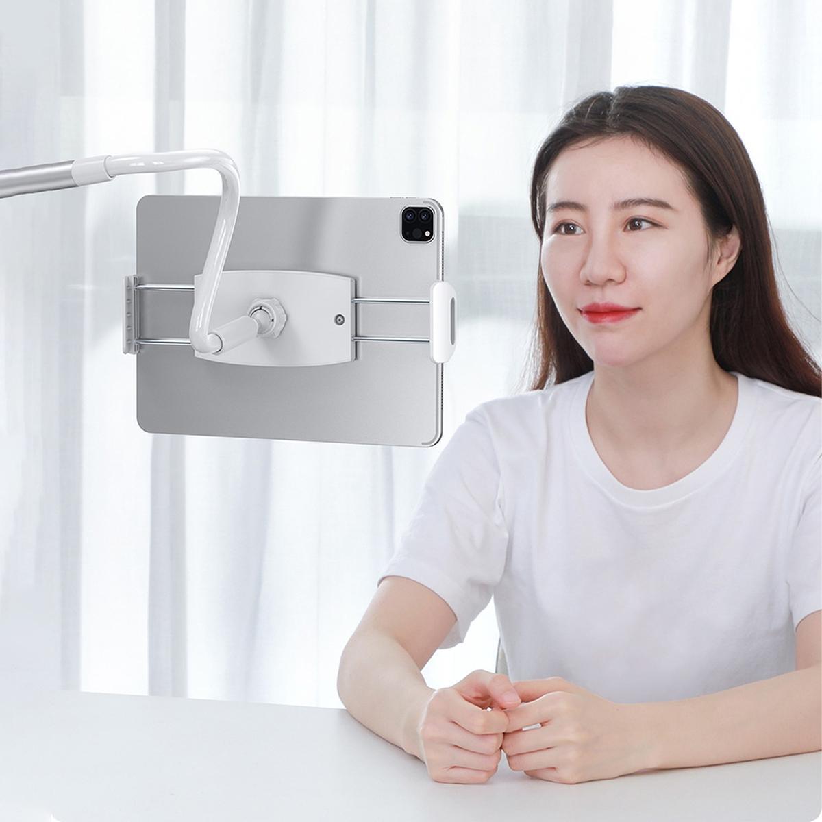 Mbajtëse telefoni dhe tableti Baseus, krah i gjatë fleksibël, kapëse tavoline, e zezë